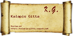 Kalapis Gitta névjegykártya